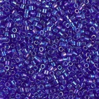 Miyuki delica Perlen 10/0 - Transparent cobalt ab DBM-178